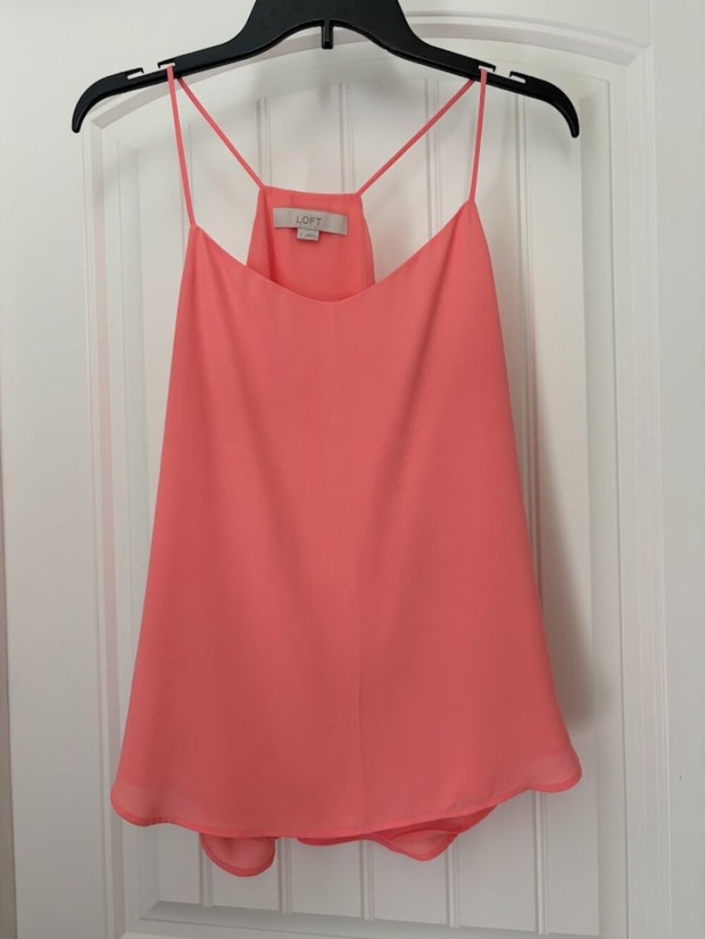 LOFT Coral Spaghetti Strap Razorback Camisole Blouse
